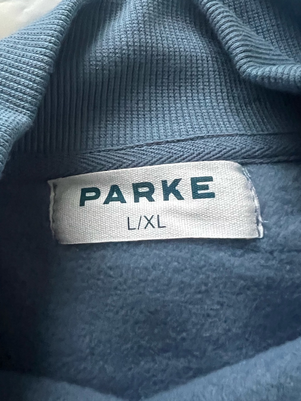 Parke Washed Indigo Stripe Mockneck L/XL - Picture 3 of 4